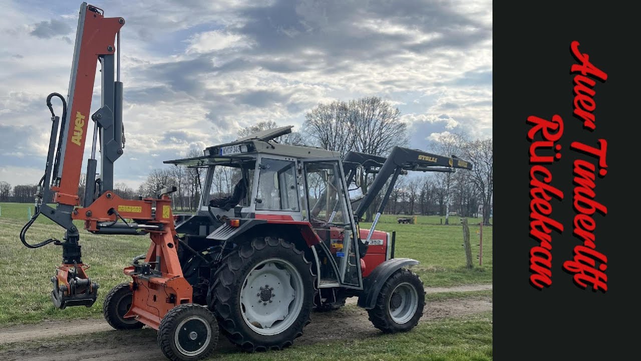 Auer Timberlift Rückekran Review | Forstkran am Massey Ferguson | MF 352A