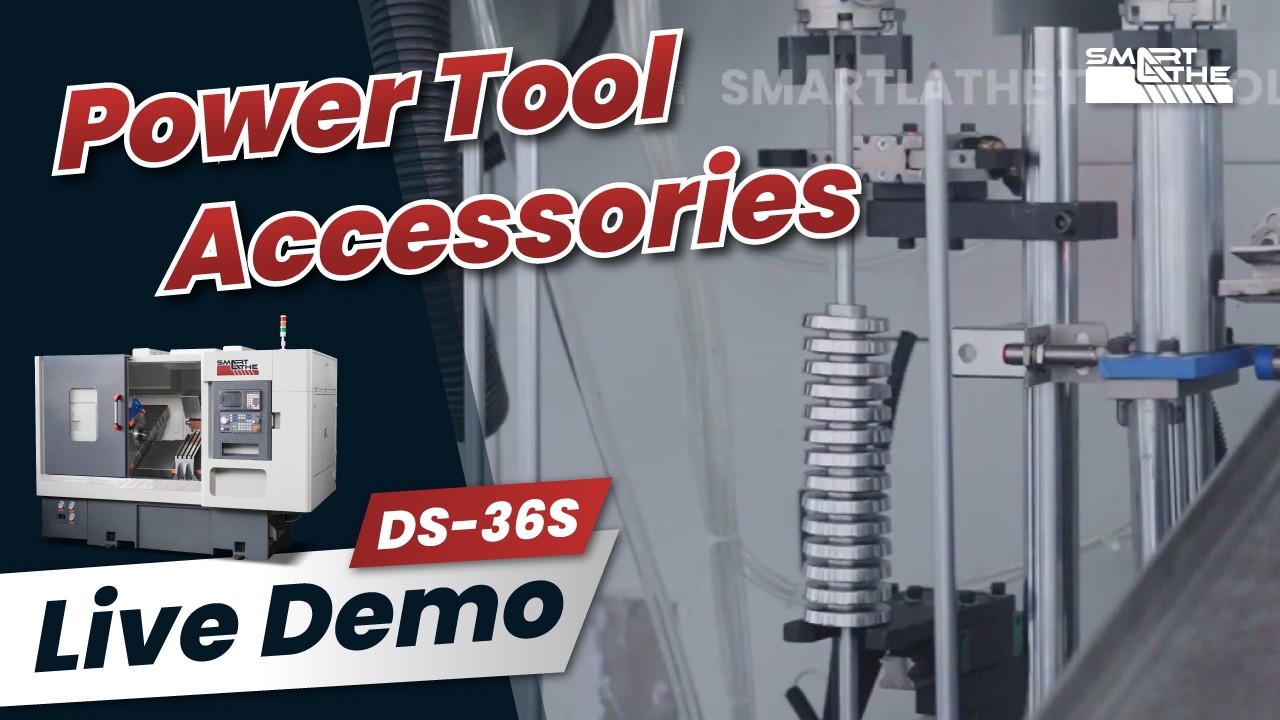 How does a fully automatic dual-spindle CNC lathe work | CNC turning of power tool accessories