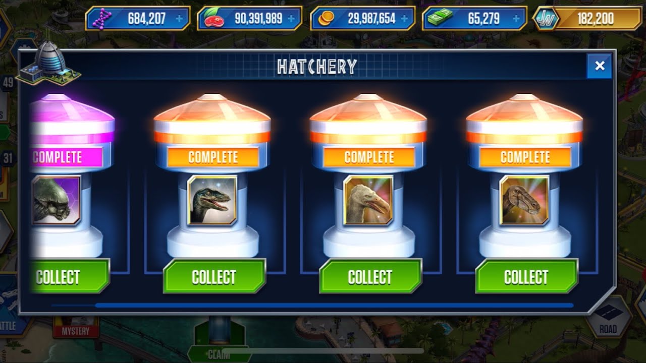 HATCHERY COMPLETE  8 - JURASSIC WORLD THE GAME
