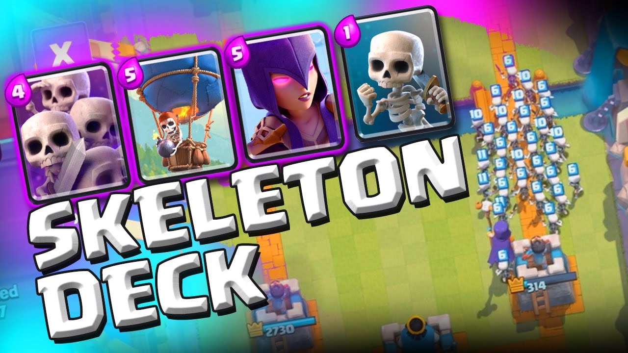 SKELETONS!!!  ::  Clash Royale  ::  ALL SKELETON TROOPS