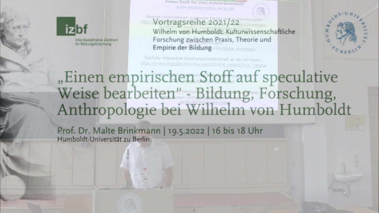 Malte Brinkmann - Bildung, Forschung, Anthropologie bei Wilhelm von Humboldt