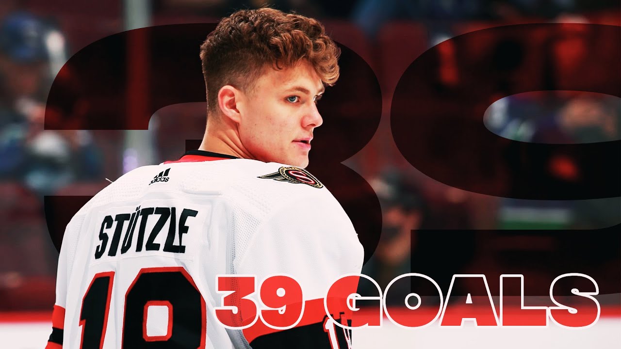 All 39 goals scored by Tim Stützle in the 2022-23 season