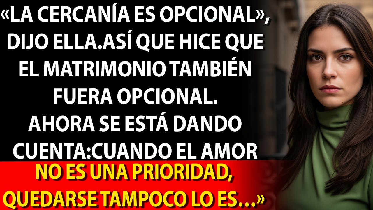 🤝 Dijo que la cercanía era opcional; yo hice opcional el matrimonio. 💔