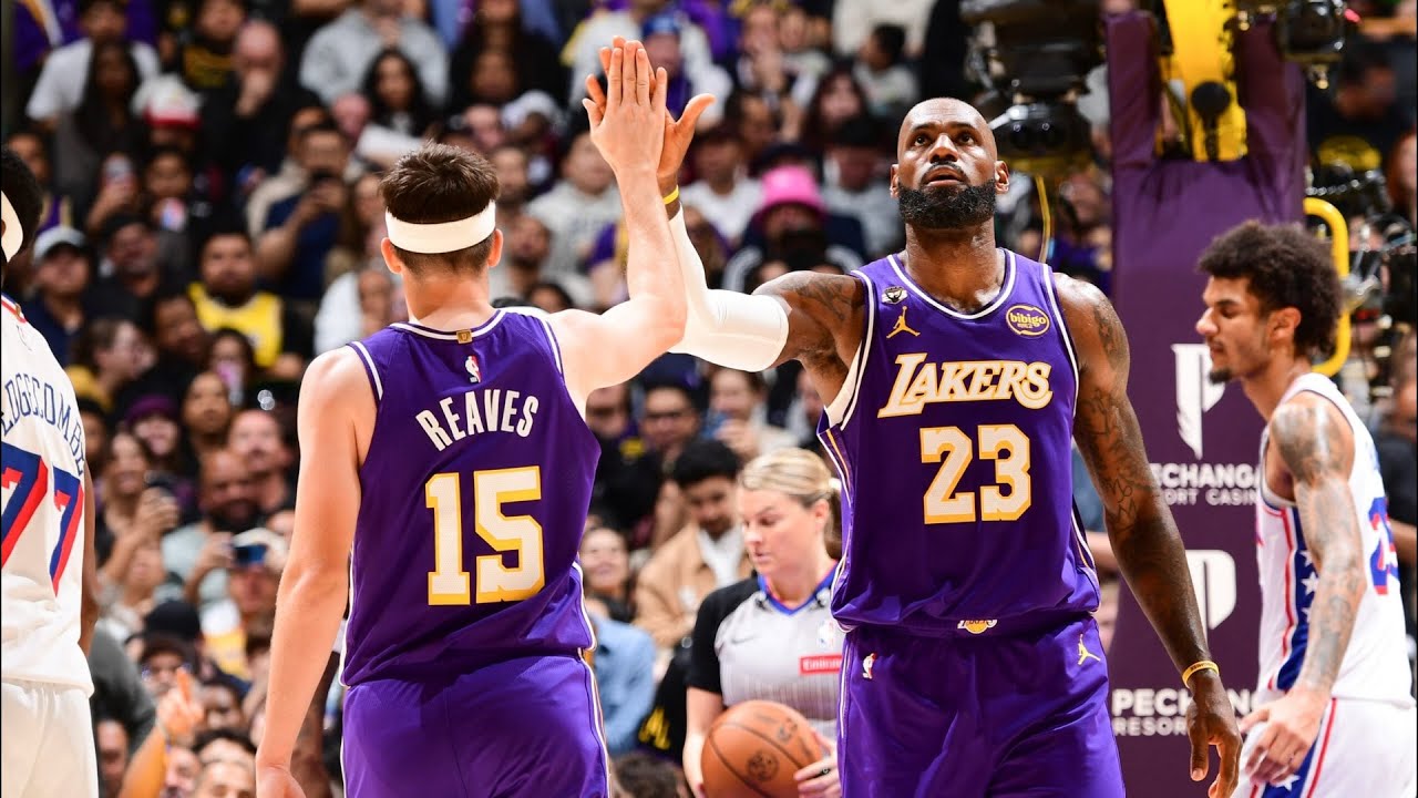LeBron and Luka Coast to Coast Dunks! Reaves 35 Pts Off Bench vs 76ers!