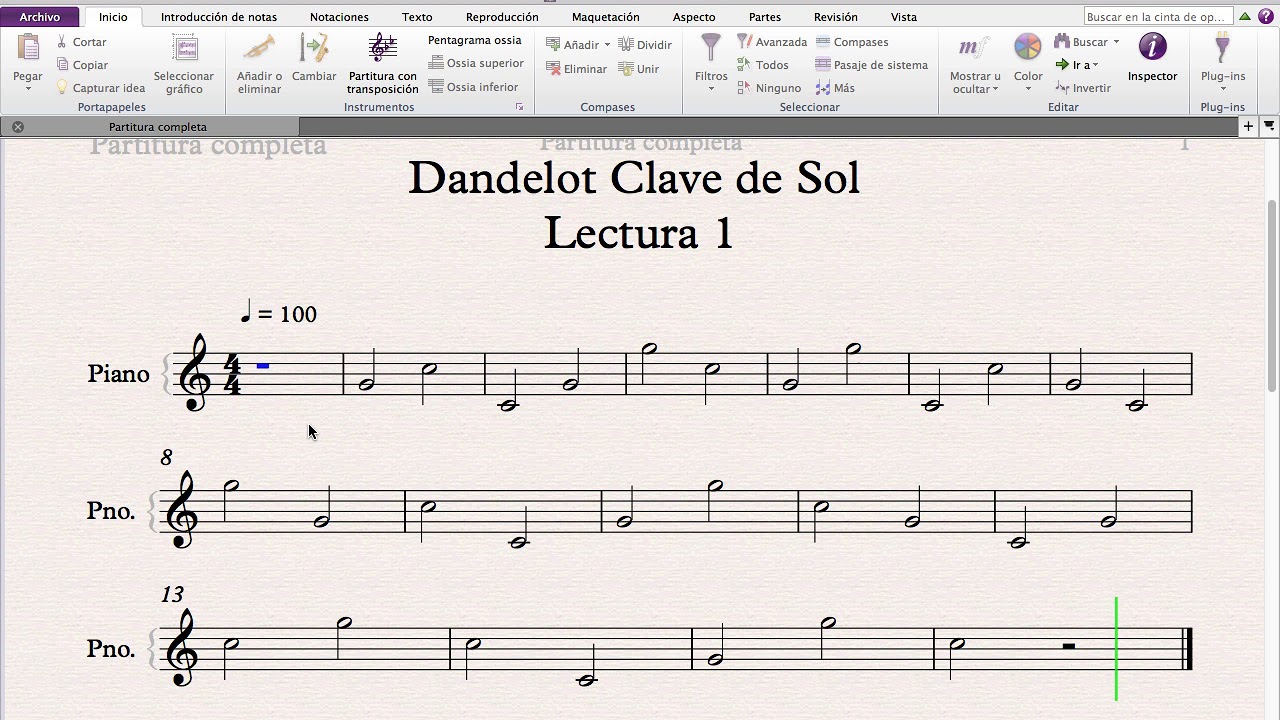 Clave de Sol - Lectura 1