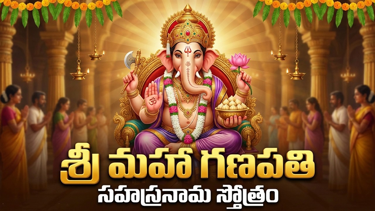 ప్రతి రోజు ఉదయాన్నే మహా గణపతి సహస్రనామ స్తోత్రం వింటే కోరికలు నెరవేరతాయి | Ganapathi Sahasranama
