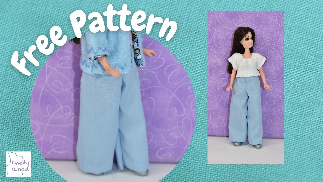 Free Doll Clothes Patterns: Pants for Topper Dawn or Palitoy Pippa or Remco 6 inch Dolls #DIY #mini