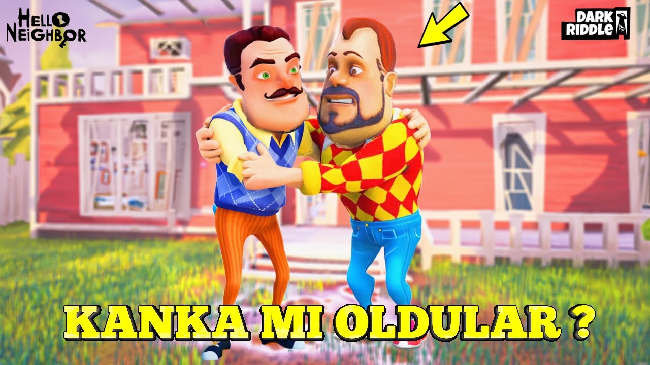 KANKA MI OLDULAR ? YOKSA DÜŞMAN MI ? 😱 Dark Riddle & Hello Neighbor