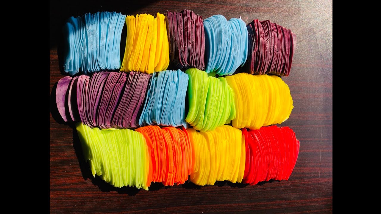 Satisfying Soap ASMR ! Dry Soap Colorful Plates