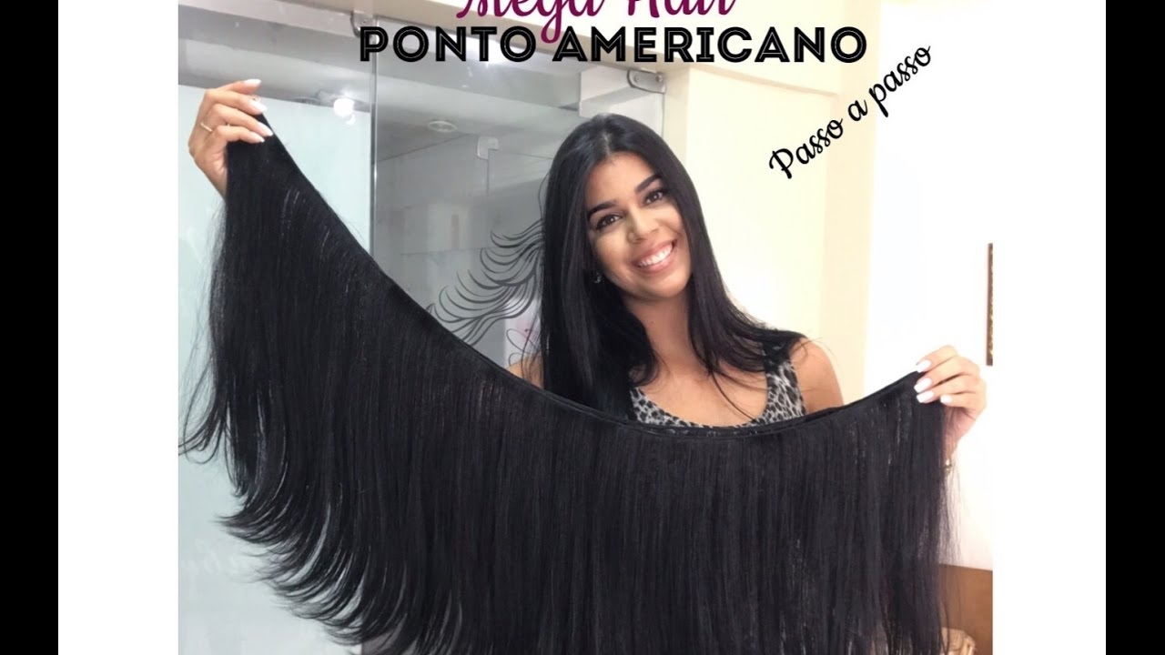 MEGA HAIR PONTO AMERICANO PASSO A PASSO