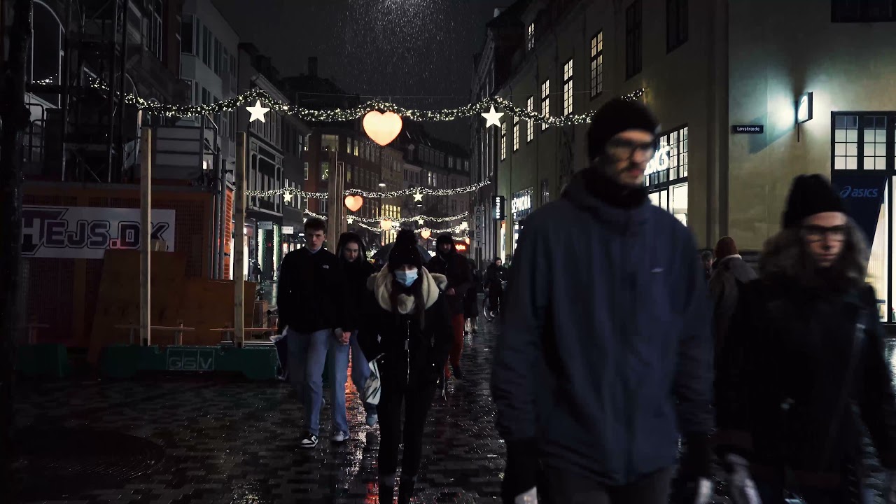 COPENHAGEN  [4K] SNOWY - A straight 20 minutes walk in Copenhagen