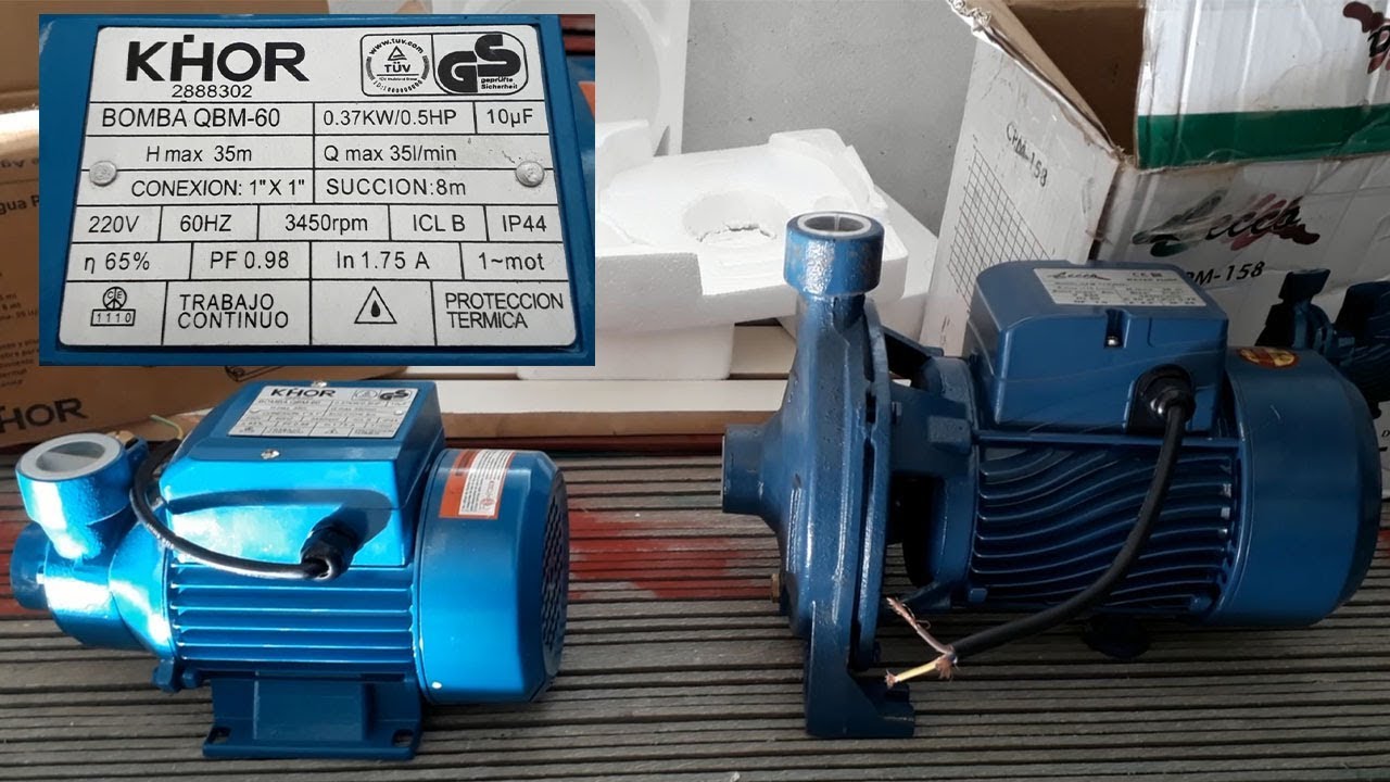 PLACA de datos, bomba de agua periférica y centrifuga