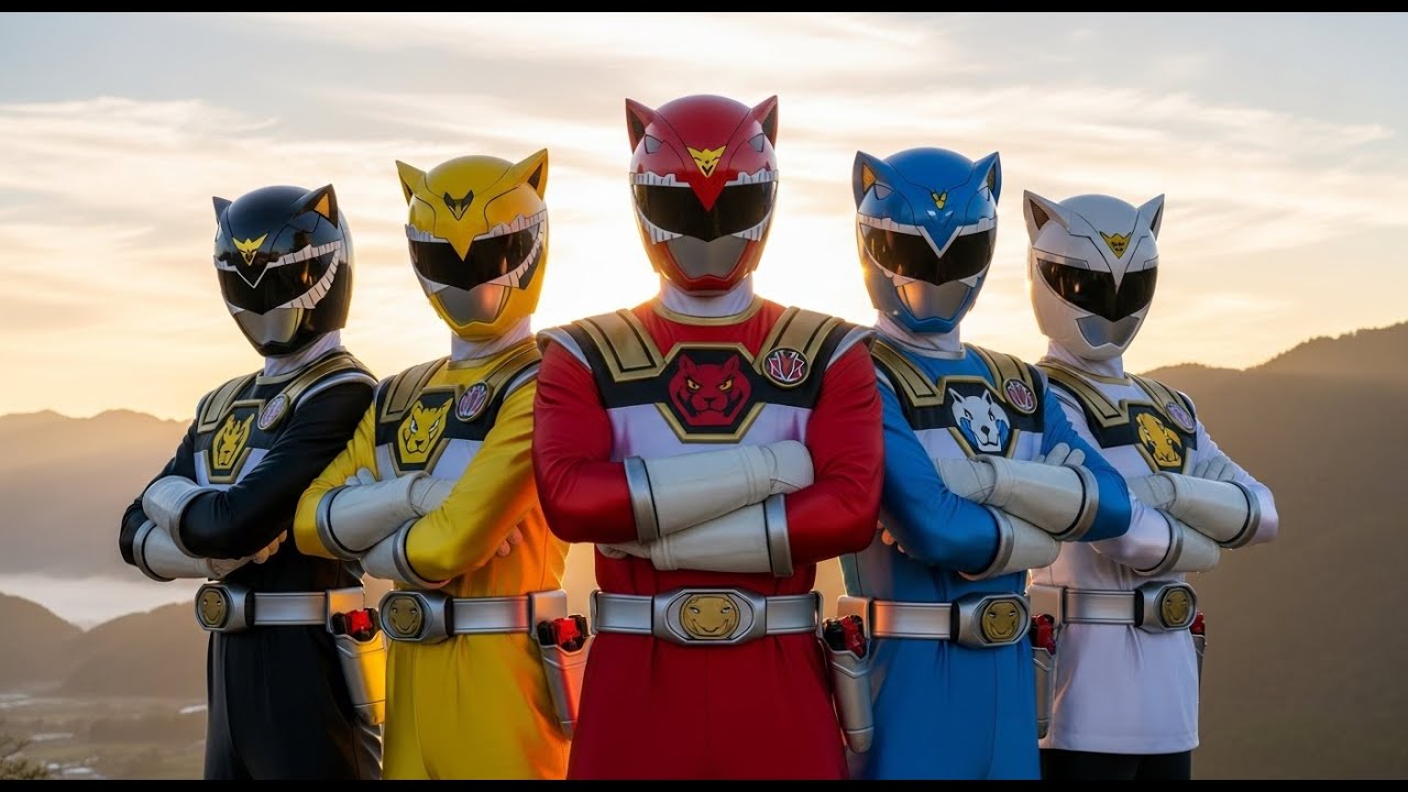 5 Power Rangers Gao Heroes: Heart of Resonance.