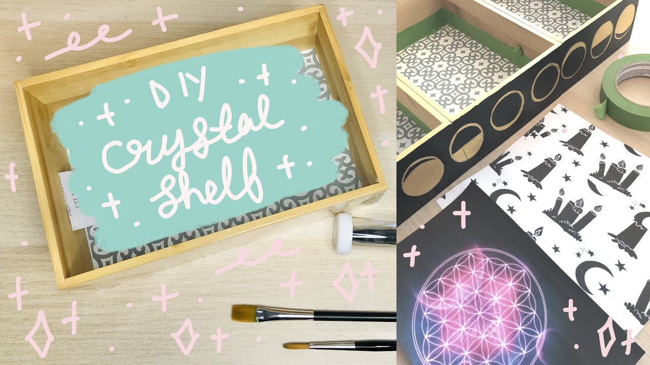 DIY CRYSTAL DISPLAY SHELF - USING DOLLAR STORE SUPPLIES