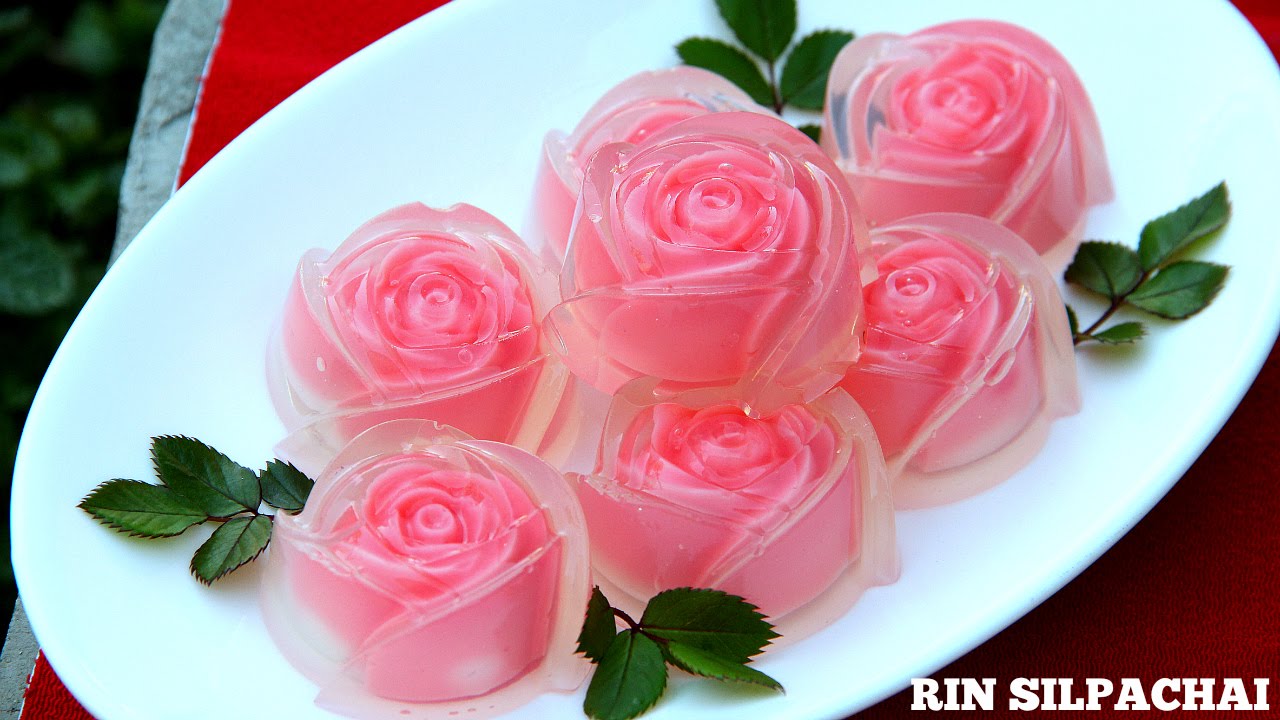 วิธีทำ วุ้นกุหลาบแก้ว สำหรับวันแห่งความรัก (Thai Rose Jelly) (Thai audio)