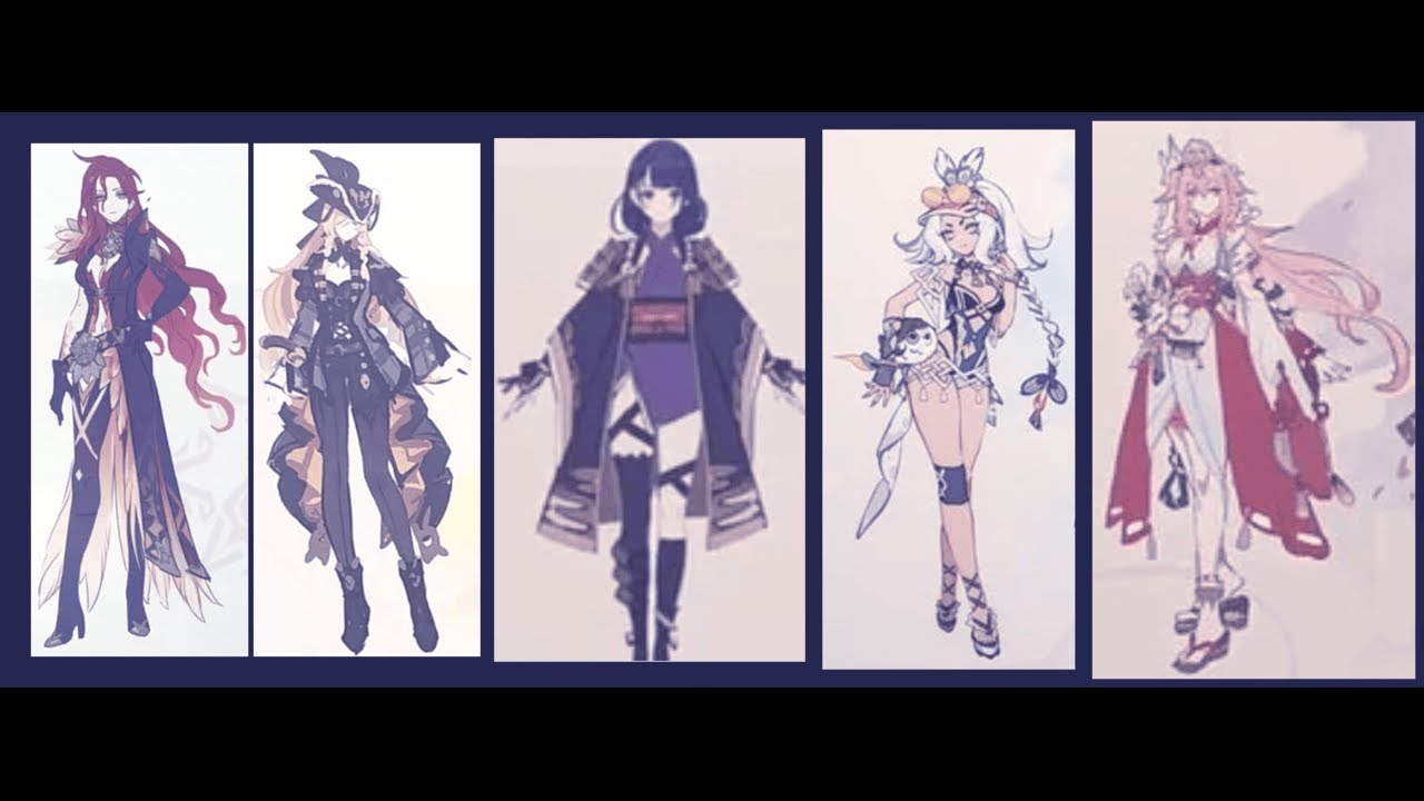 Official Character Concept Arts Full Collection From Teyvat Expo at Paris : Genshin Impact