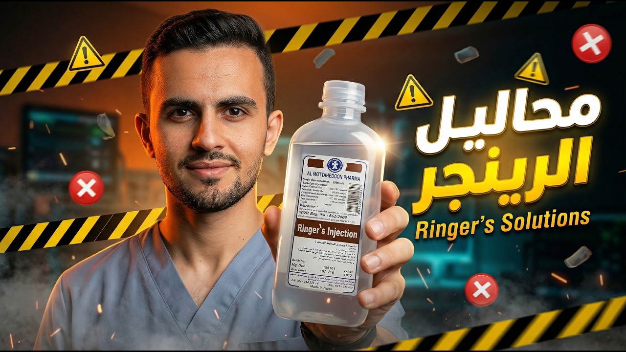 المحاليل الوريدية | (2) شرح انواع محاليل الرينجر (Ringer's Solutions) بطريقة سهلة