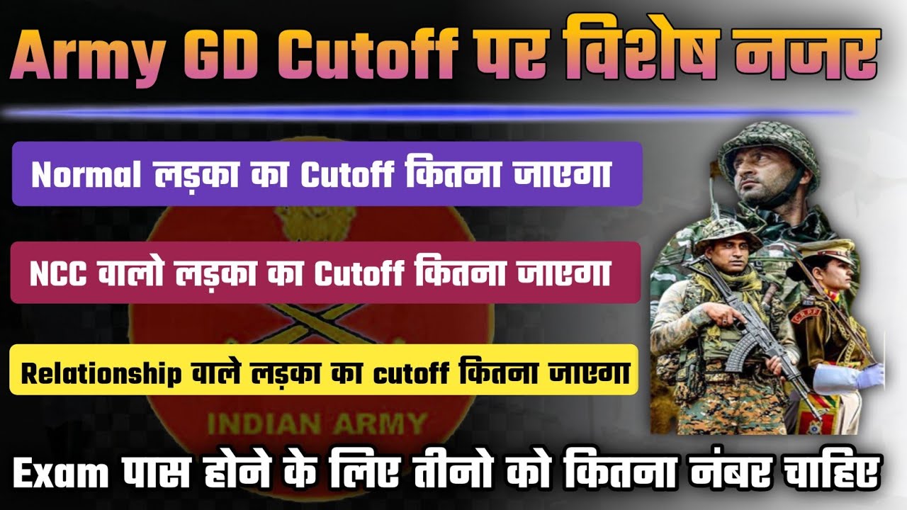 Agniveer Army GD Cutoff 2023 | Agniveer Army GD Passing Marks 2023 | Army GD Cutoff 2023 |