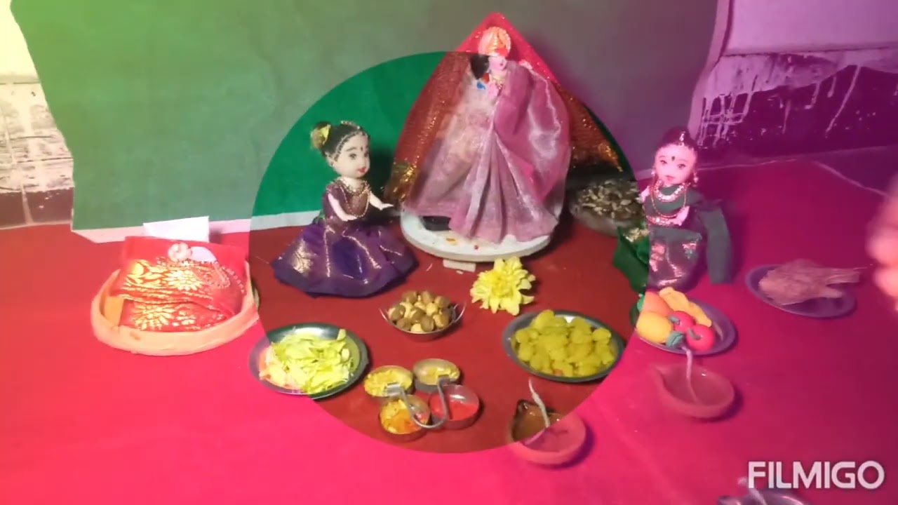 miniature navratri Day 2 Sri Bala Tripura sundari devi puja