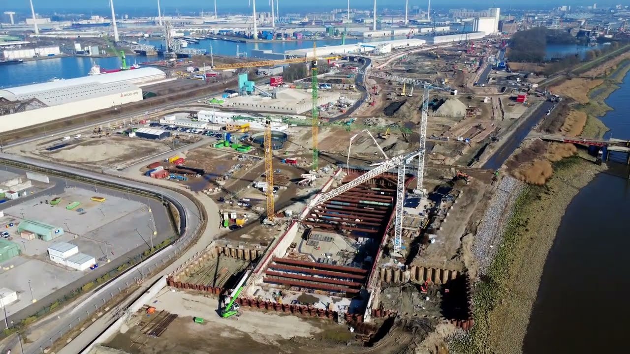 Bouw Scheldetunnel Antwerpen Rechteroever 2025 Part 19