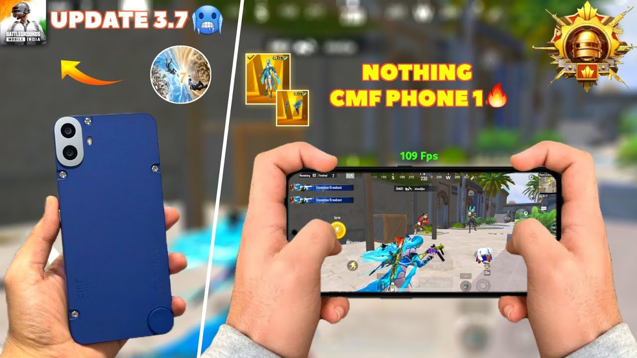 Cmf Phone 1 - 120 Fps Bgmi Test🔥 | Cmf Phone 1 Bgmi Test With Fps Meter😍 | Cmf Phone 1 Pubg Test 3.7