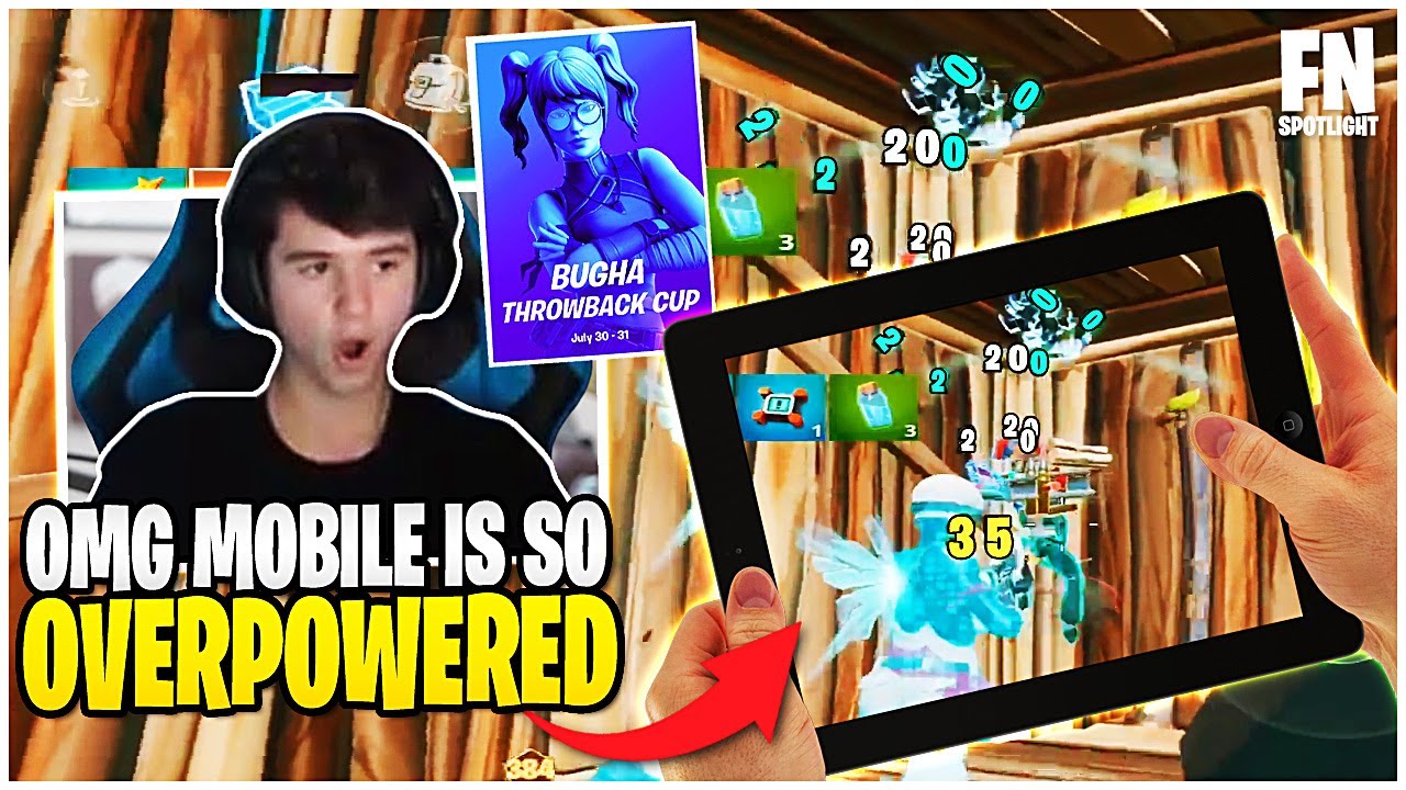 Bugha SHOCKED After Finding Out How OVERPOWERED Mobile Is On Fortnite (BUGHA THROWBACK CUP)