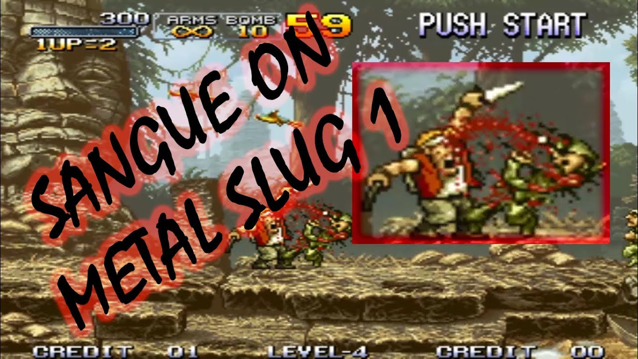 METAL SLUG 1 - ATIVAR SANGUE ( Emulador MAME )