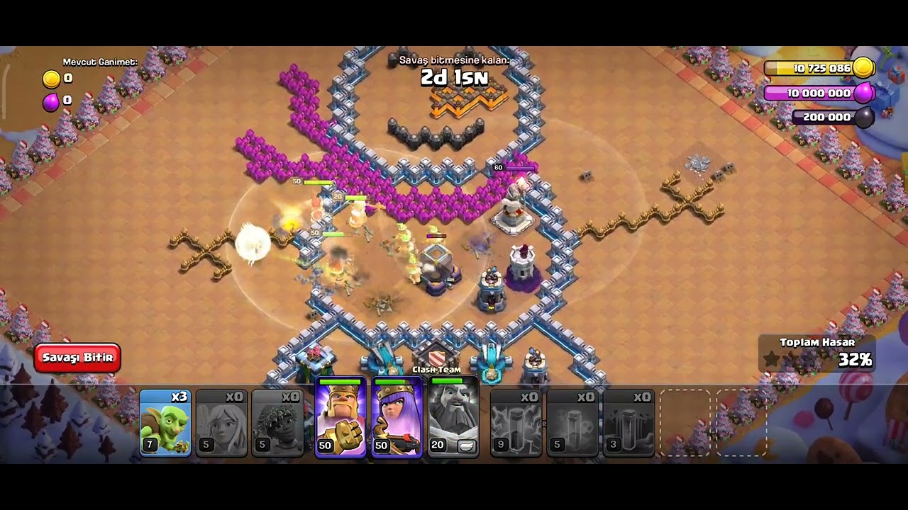 Clashmas Challenge #4 in coc Clashmas etkinliği #subscribe #coc #clashofclans #clash #clashmas