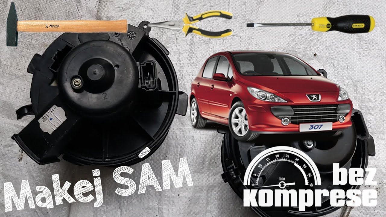 Výměna ventilátoru topení - Peugeot 307 - Makej Sám