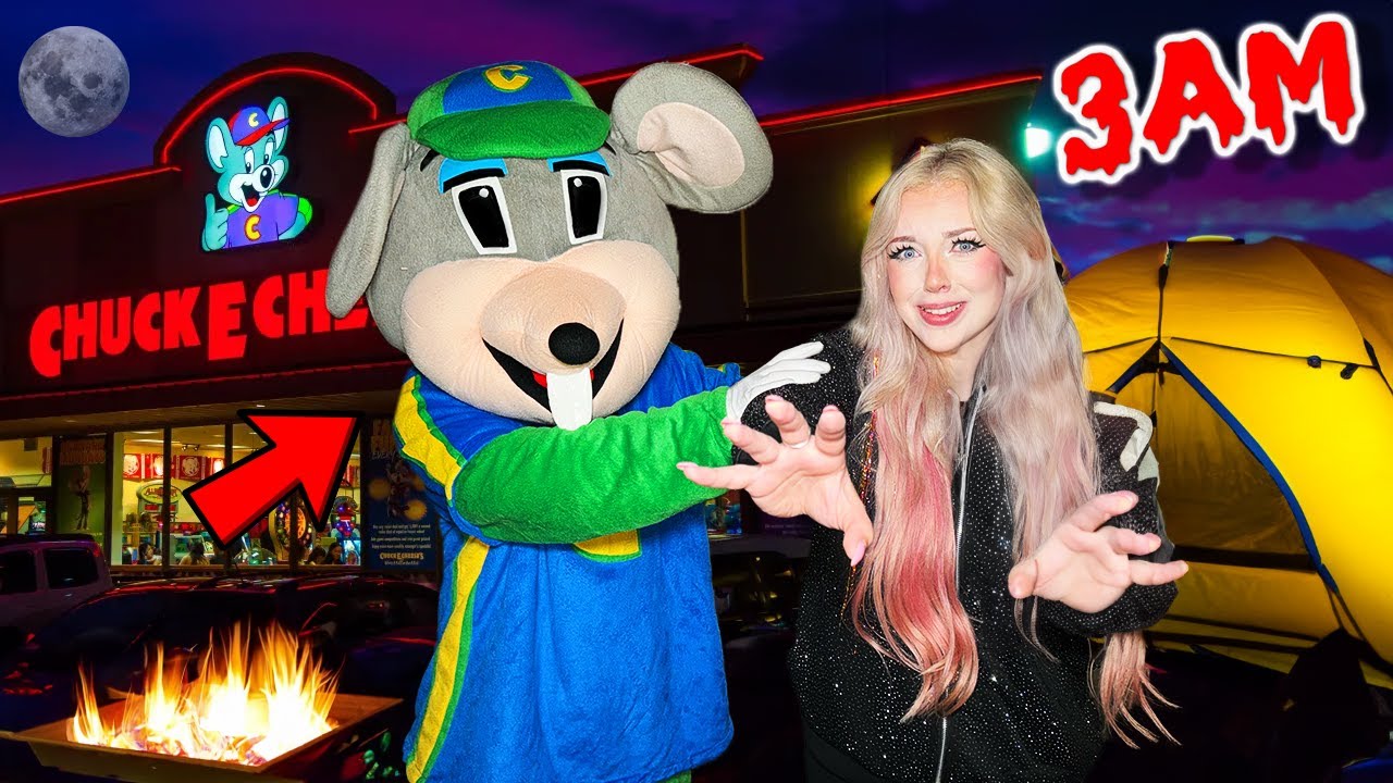 DO NOT CAMP OVERNIGHT AT CHUCK E CHEESE (*3AM CHALLENGE*)