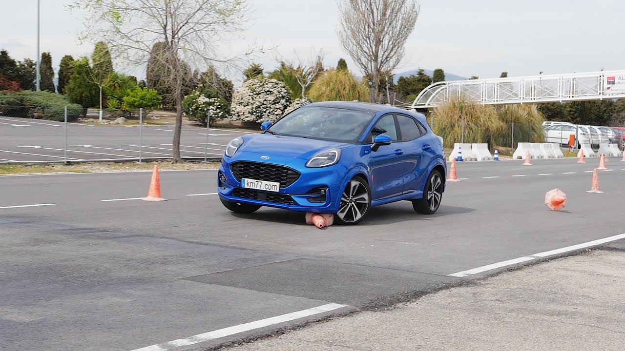 Ford Puma 2020 - Maniobra de esquiva (moose test) y eslalon | km77.com