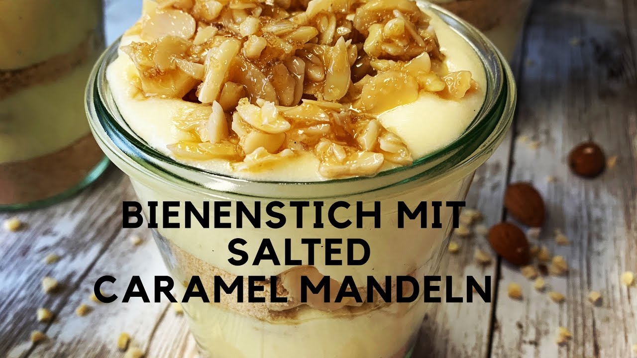 🍯Bienenstich im Glas🍯mit Salted Caramel Mandeln.. ganz fix mit oder ohne Thermomix