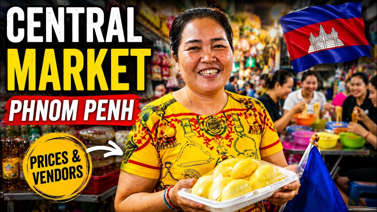 Discovering Phnom Penh&rsquo;s Central Market (Talking to Vendors & Price Check) 🇰🇭