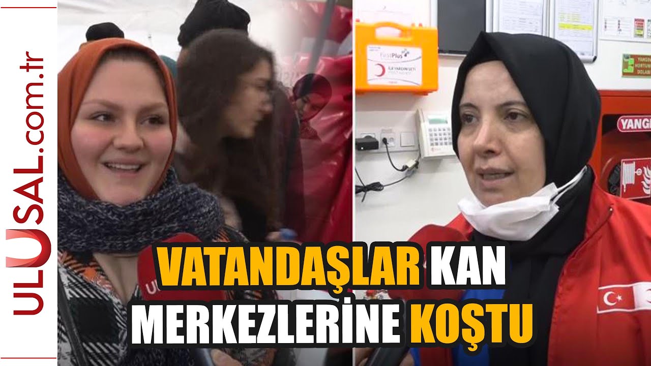 Vatandaşlar Kızılay’ın çağrısı ile kan merkezlerine koştu