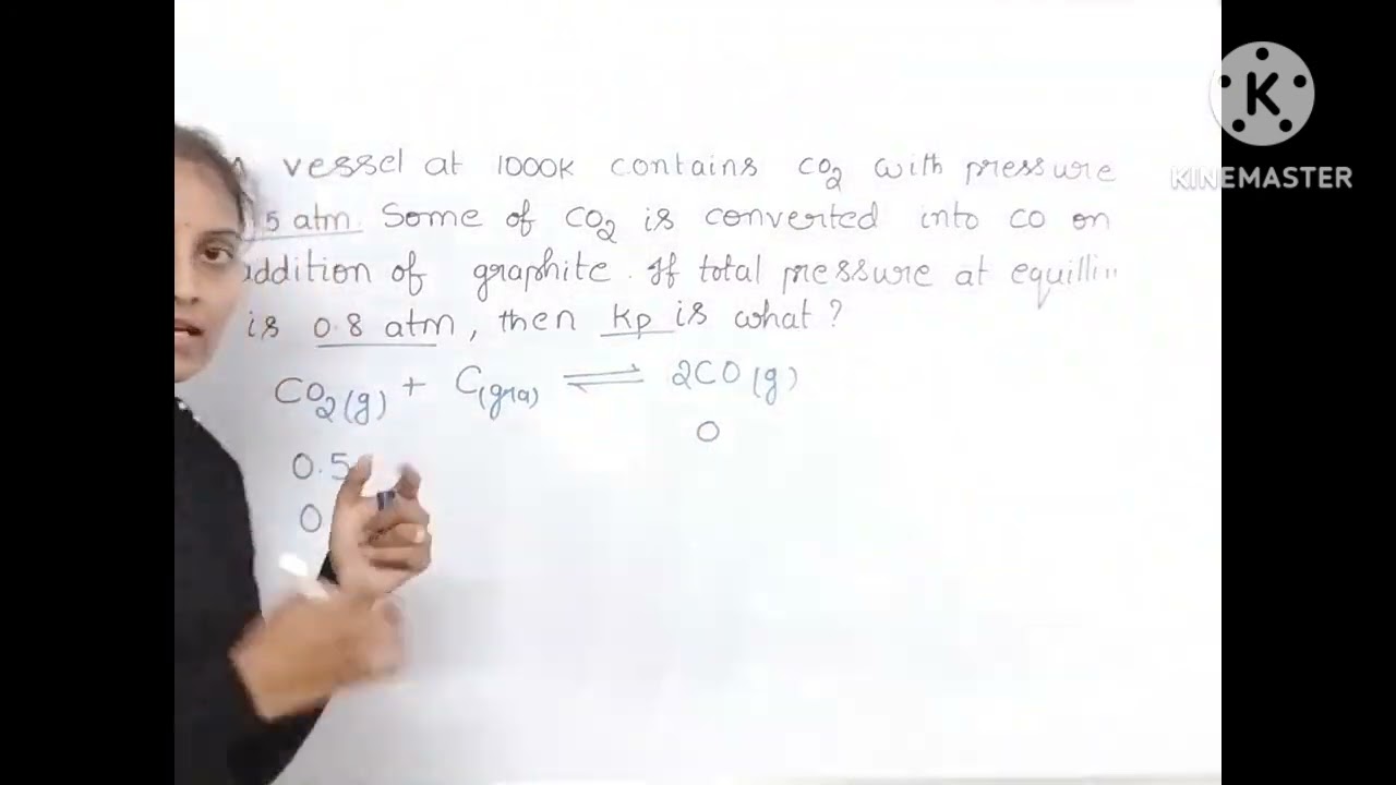 A vessel contains CO2 with pressure 0.5atm #class11 #chemistry #neet #jeeproblems #chemicalequilibri