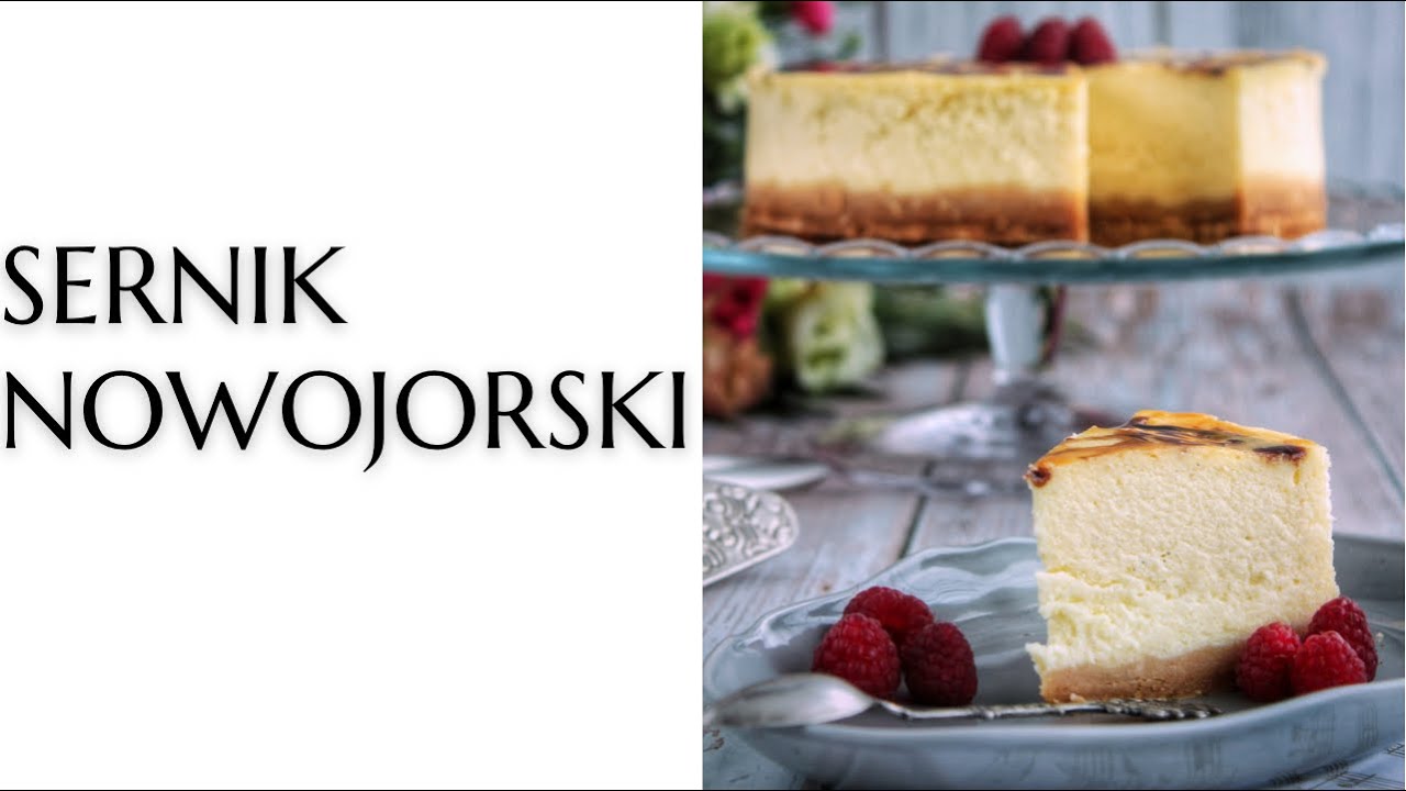 Kremowy sernik nowojorski na ciasteczkowym spodzie
