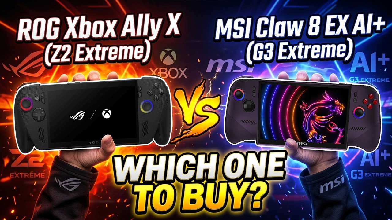 ROG Xbox Ally X (Z2 Extreme) vs MSI Claw 8 EX AI+ (G3 Extreme) &ndash; Which One to Buy?