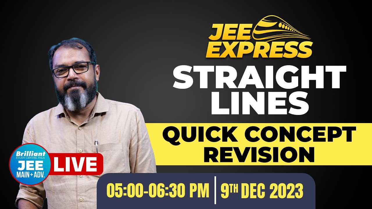 JEE EXPRESS | Quick Concept Revision | Straight Lines | Live