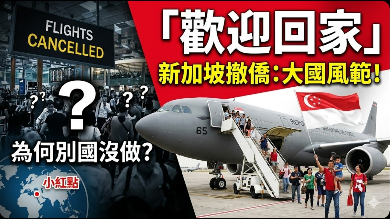 🔥淚崩！新加坡軍機撤僑一句「歡迎回家」震撼全球！背後藏著某些「偽大國」不敢面對的真相！