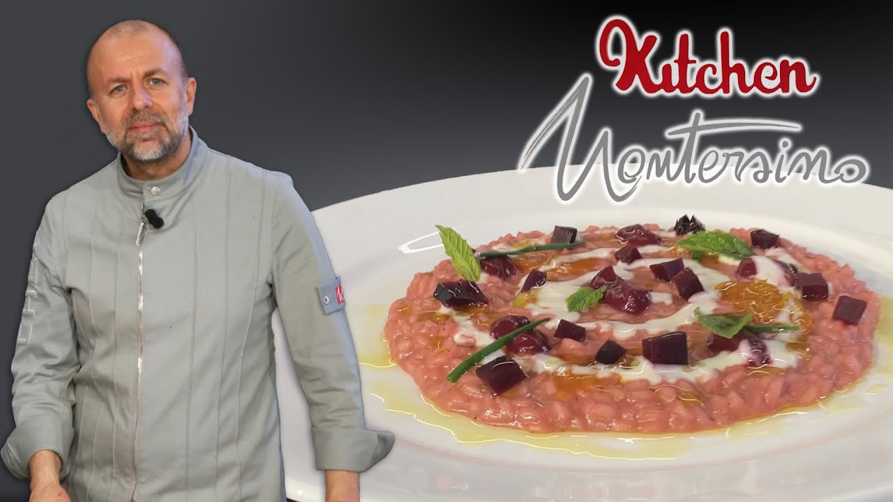 Risotto alla crema di barbabietole con fonduta di parmigiano e limone confit-  Kitchen Montersino