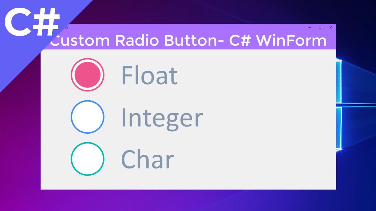 Crear Botón de Radio Personalizado (Custom RadioButton) - WinForm C#