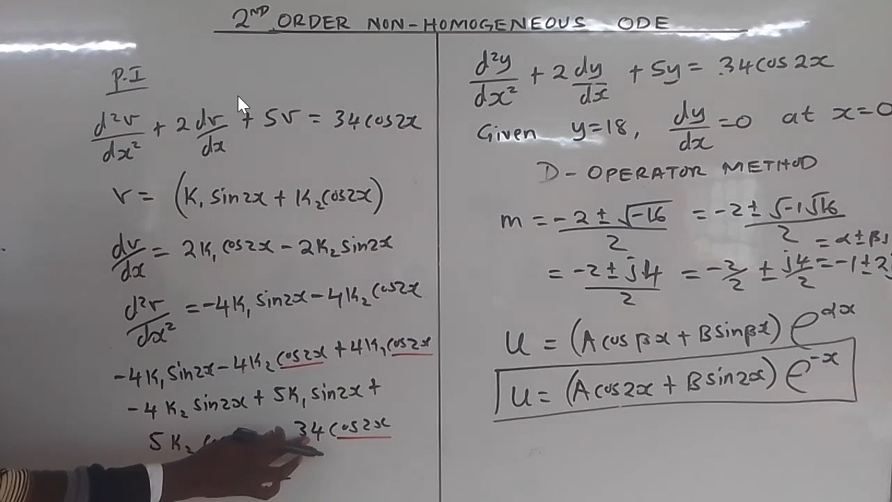 Non-Homogeneous 2nd Order ODE | METHOD OF UNDETERMINED COEFFICIENTS