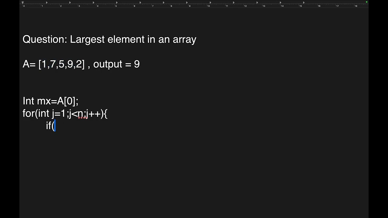Largest element on array. #coding #dsa #java