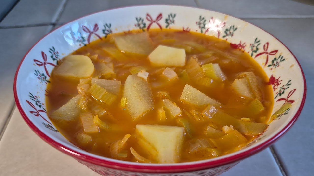 SOPA DE PORO #exquisita #entrada