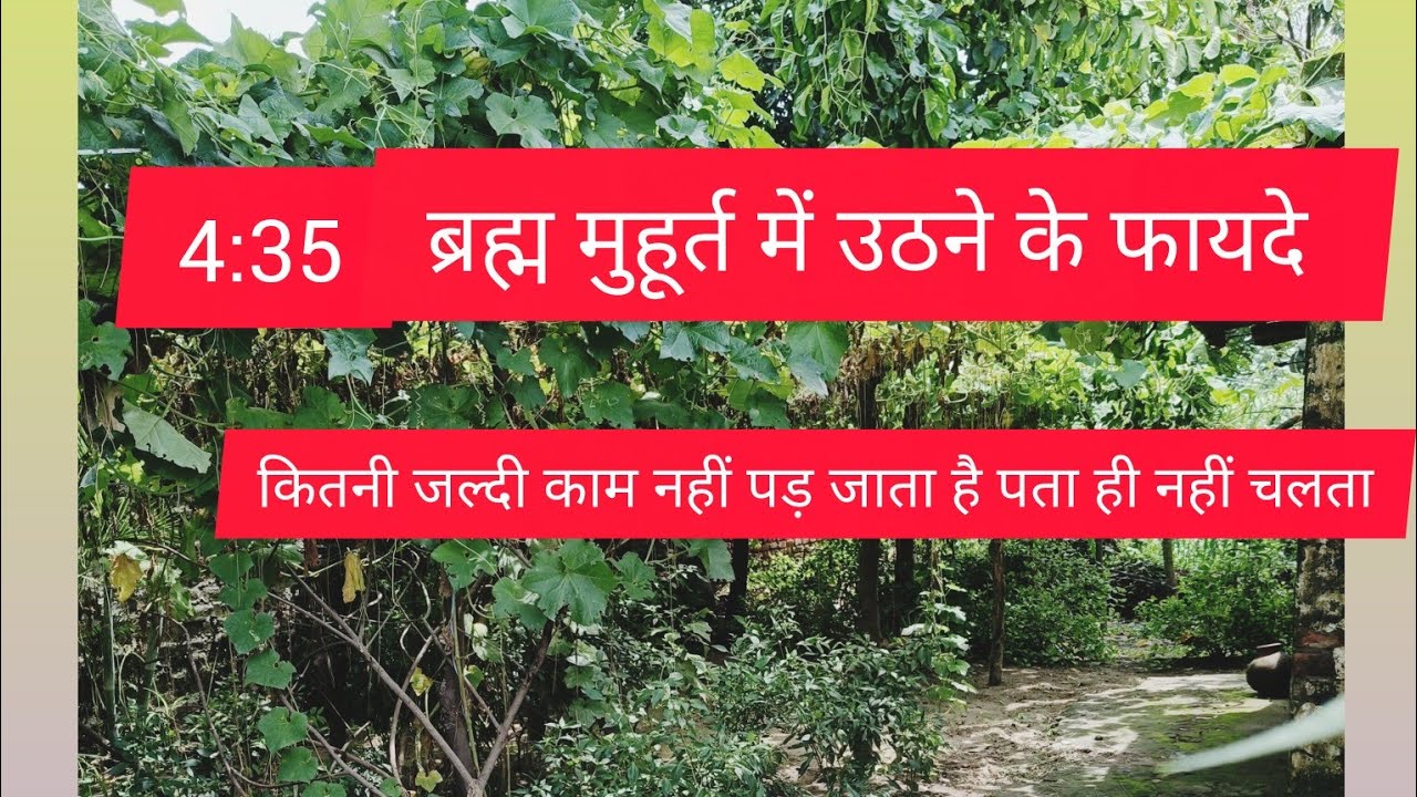 4:35 ब्रह्म मुहूर्त में उठने के फायदे ! Braham muhurt mein uthne ke fayde 😍