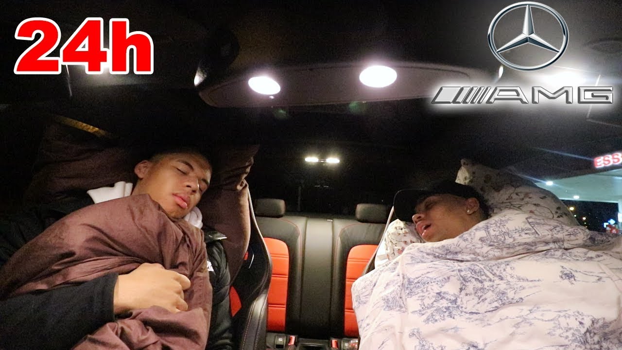 24 STUNDEN ÜBERNACHT EINGESPERRT IM MERCEDES AMG !!! (GEHT SCHIEF) | Kelvin und Marvin
