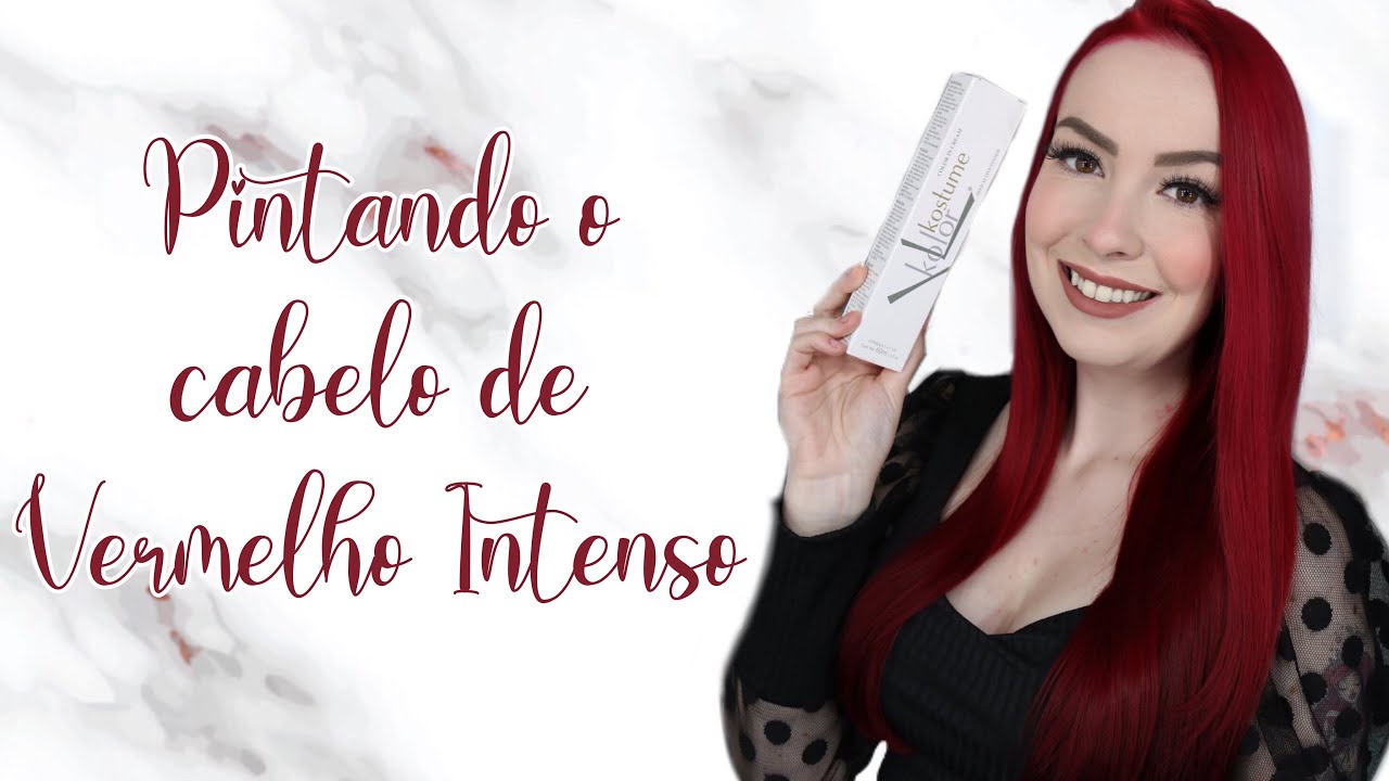 PINTANDO O CABELO DE VERMELHO INTENSO EM CASA