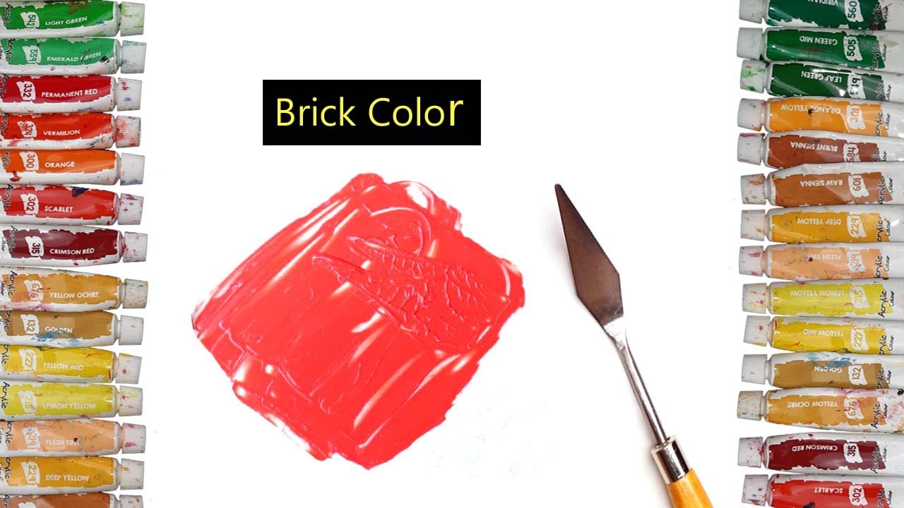How To Make Brick Color - Mixing Acrylic Colors