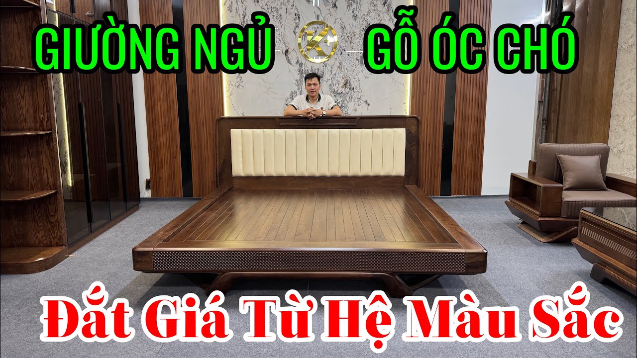 Giường Ngủ Gỗ Óc Chó Bắc Mỹ Thiết Kế Hiện Đại / Nội Thất Gỗ Óc Chó.