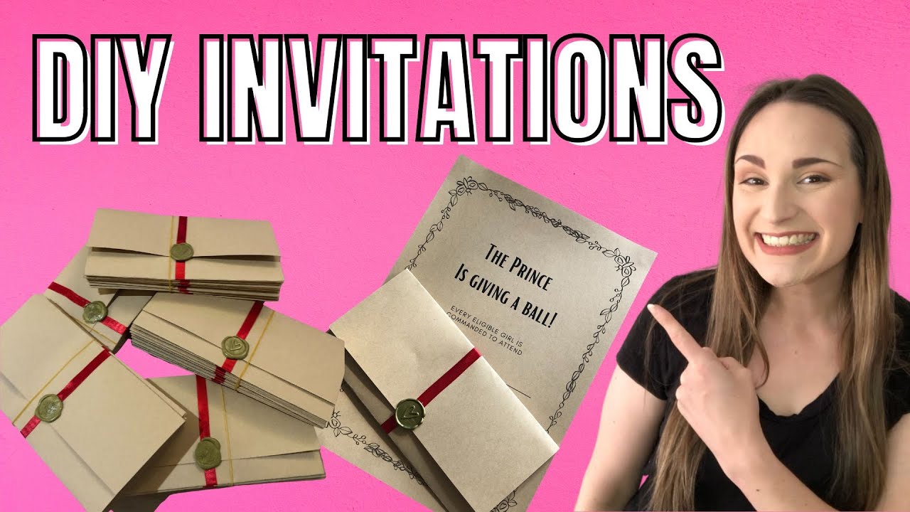 EASY & BUDGET FRIENDLY DIY Invitations that look so regal and beautiful! Invitations for Cinderella